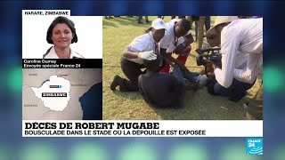 Bousculade dans le stade où la dépouille de Robert Mugabe est exposée