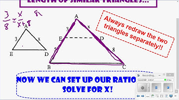 similar triangles with parallel lines video