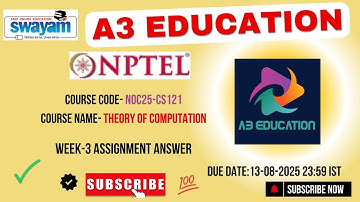 NPTEL Theory of Computation Week 3 Assignment Answers | Prof. Raghunath Tewari | IIT Kanpur
