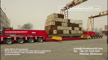 Goldhofer THP/SL compatible, 400 ton Dropdeck Loading test, modular trailer made by CHINA HEAVY LIFT