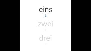 Learn GERMAN NUMBERS 1 - 10 🤩 #shorts