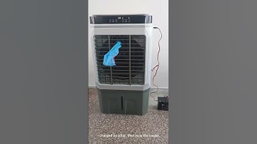 Solar air cooler #acdc #solar #appliances #lithiumbatteryfactory #12voltfan