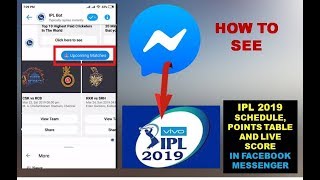 How to See IPL 2019 Schedule, Live Score and Points Table In Facebook Messenger On android screenshot 2
