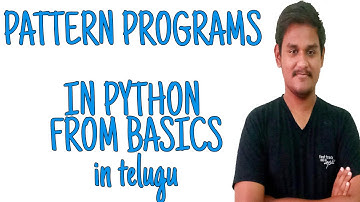 pattern programs in python in telugu for campus placements 2020,2021|free training