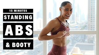 Amazing One Dumbbell Standing Abs  Glutes Combo Workout 