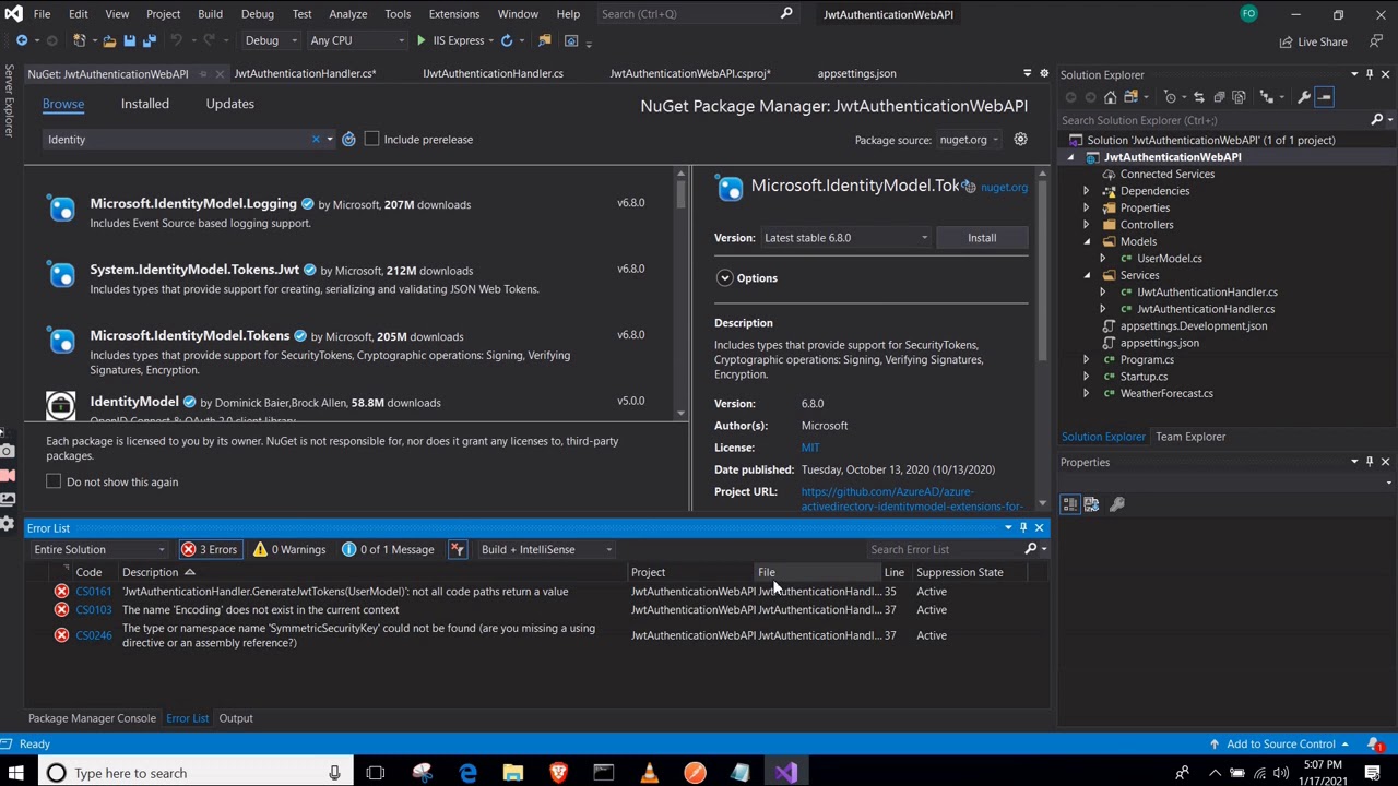 How to Add JWT Authentication to ASP.NET Core Web API - YouTube How To Add Jwt Authentication To Asp.Net Core Web Api - Youtube