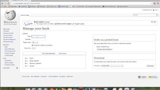 Creating An Ebook From Wikipedia Pages