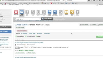 Correlation Engine (NextBioR) and IPA workshop pt2: using NextBioR to analyze by phenotype
