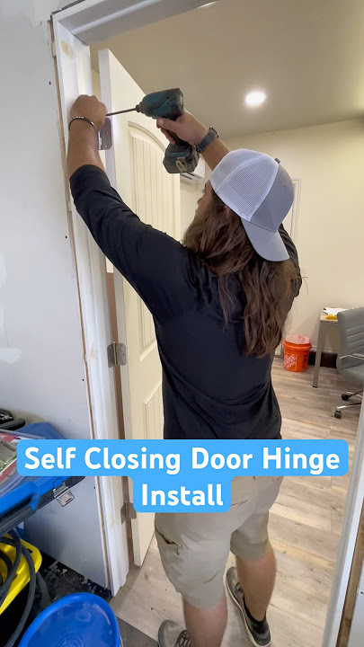 Installing self closing door hinge. #dadlife #diy #homeimprovement #homerenovation #diyprojects