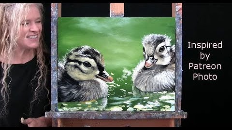 Learn How to Draw & Paint with Acrylics CUTE BABY DUCKS - Easy Beginner Lesson-Paint and Sip at Home