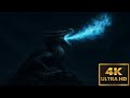 Dragon Breathing Blue Fire | 10 hours | Fantasy 4K Ambient Screensaver for TV Display