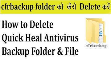 cfrbackup folder kaise delete kare // How to Delete cfrbackup file
