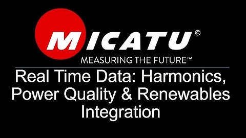 Real Time Data: Harmonics, Power Quality & Renewable Energy Integration