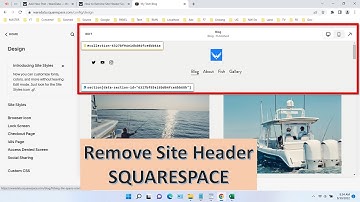 How to Remove Site Header Squarespace
