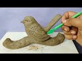 How to make a clay bird  clay bird making  make a beautiful clay bird birds trending viral