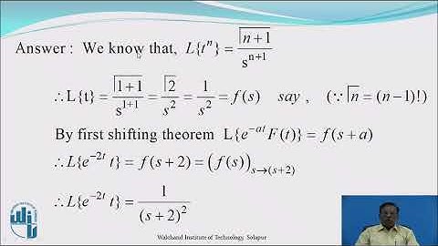 Laplace transform by first shifting theorem