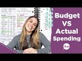 Budget vs. Your Actual Spending