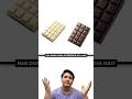 Dark Chocolate Vs White Chocolate What's the Difference #shorts #ytshorts #food