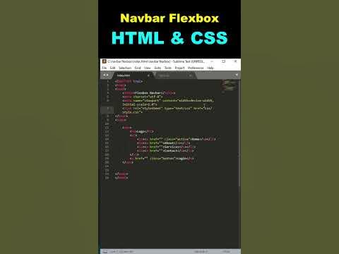 Easy To Use Flexbox - Navbar HTML CSS #shorts - YouTube image.