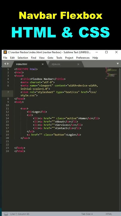 Easy To Use Flexbox - Navbar HTML CSS #shorts - YouTube