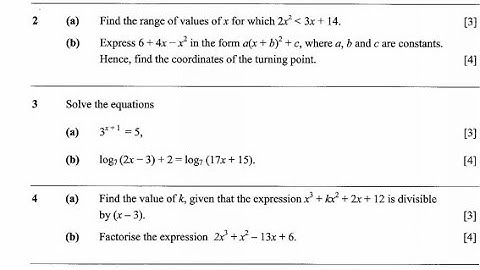 Solve logarithmic equation (Additional Mathematics 2017) ECZ paper 2