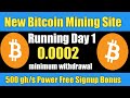 New Bitcoin mining site  hashrapaid earn day 0.001