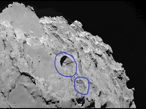 Rosetta spacecraft sees sinkholes on comet