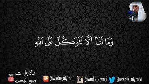 و ما لنا ألا نتوكل على الله تلاوة خاشعة القارئ وديع اليمني مؤثر