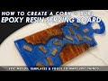 Epoxy resin  wood charcuterie board with wine corks tutorial