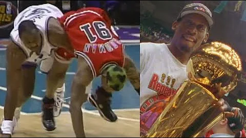 Rodman Last Bulls Game - Wrestling Malone