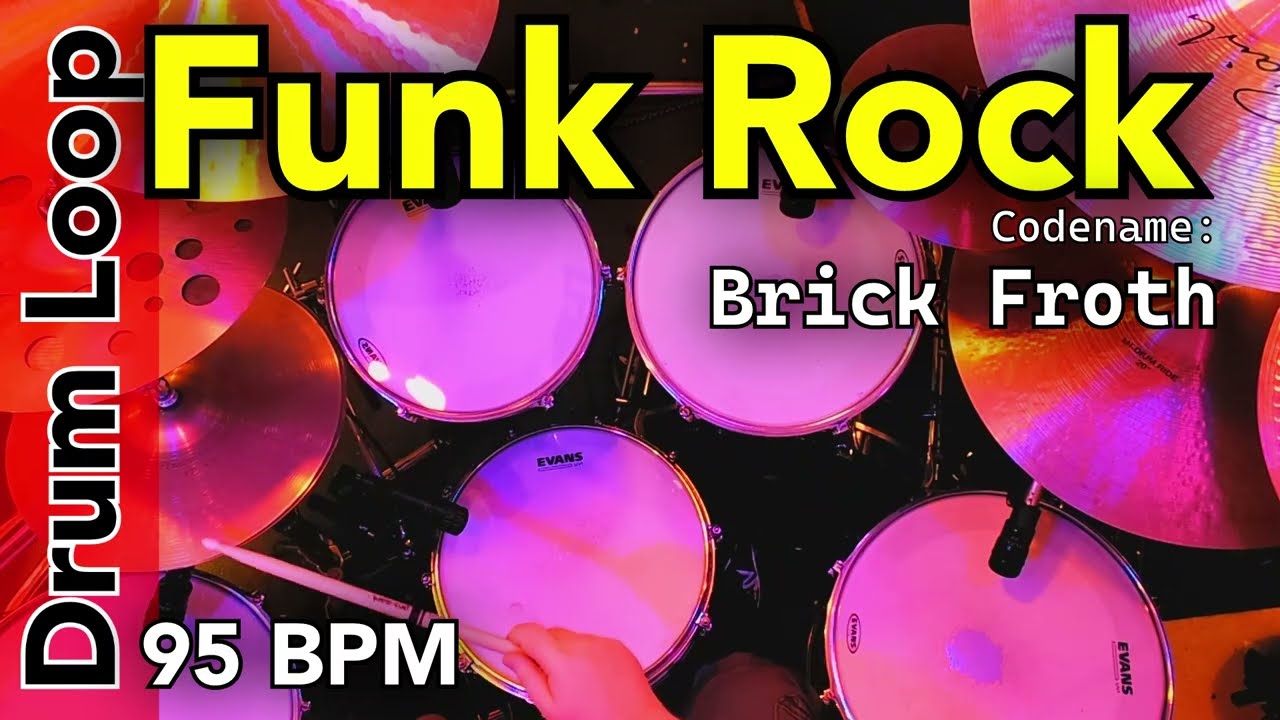 Extended Practice Drum Loop (95 BPM Funk Rock Backing Track) - Won't Let You Stop