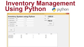 Inventory management system using python