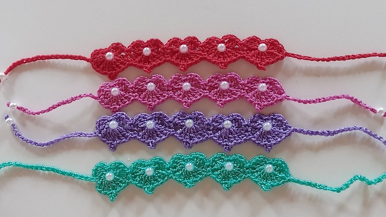 PULSEIRA DE CROCHÊ | PASSO A PASSO by: Valdenete crochê artes e reciclagem