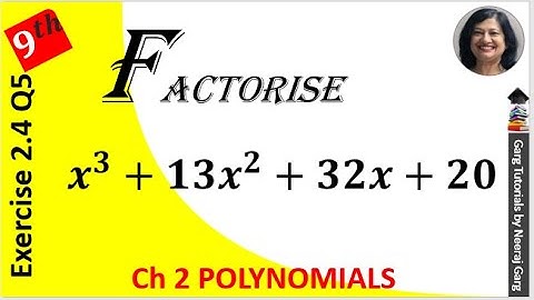 x3+13x2+32x+20 solution | factorise x3+13x2+32x+20 using factor theorem | factorise x3+13x2+32x+20