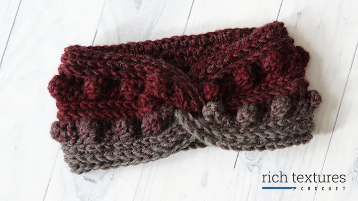 Stylish Crochet Pattern for Black Cherry Ear Warmer