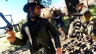 Low Honor John Marston Brutal Quickdraws and Tommy Gun Mod | Red Dead Redemption 2 - No Deadeye