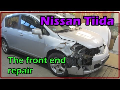 Nissan Tiida. The front end repair. Ремонт переда.