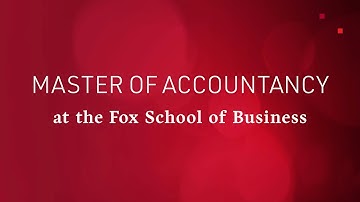 Master of Accountancy at the Fox School