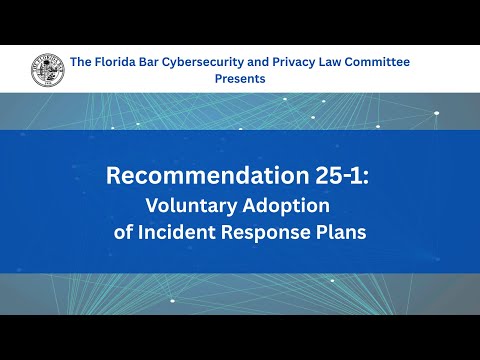 Recommendation 25-1: Voluntary Adoption of Incident Response Plans thumbnail