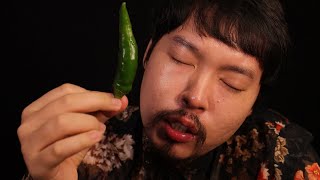 Spicy pepper mukbang that my subscriber’s mom gave me