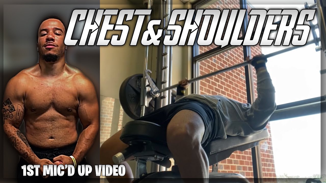 CHEST & SHOULDER WORKOUT | FIRST MIC’D UP VIDEO EVER! - YouTube