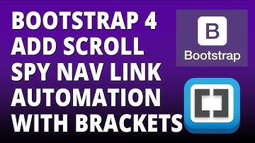 Bootstrap 4 - Add Scroll Spy Nav Link Automation with Bootstrap 4 and Brackets Text Editor