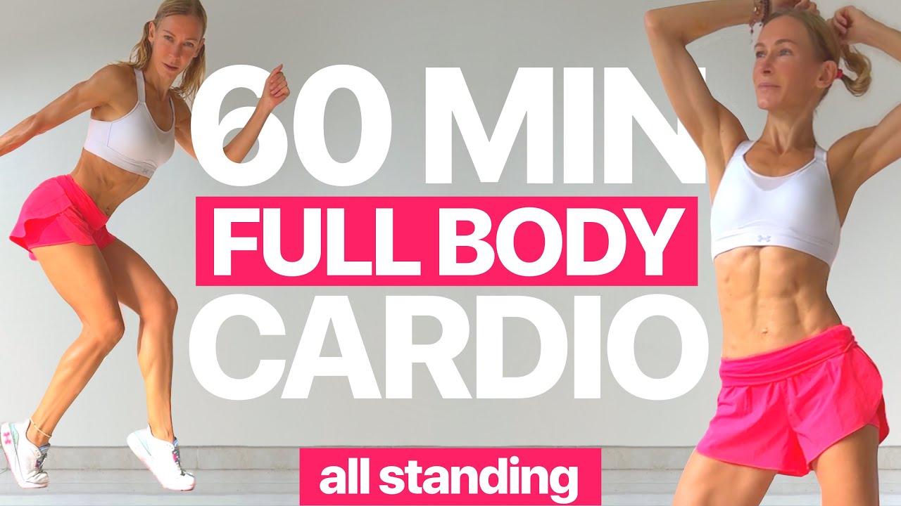60 MIN FAT BURNING FULL BODY CARDIO HIIT WORKOUT | All Standing - YouTube