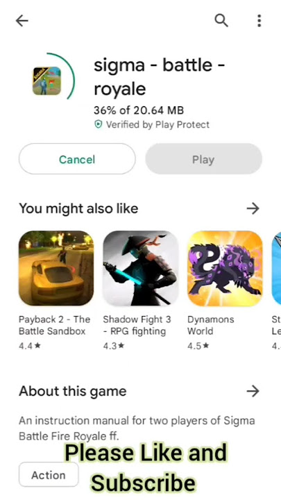 Sigma battle royale game on play Store | Sigma battle royale | Sigma battle royale game