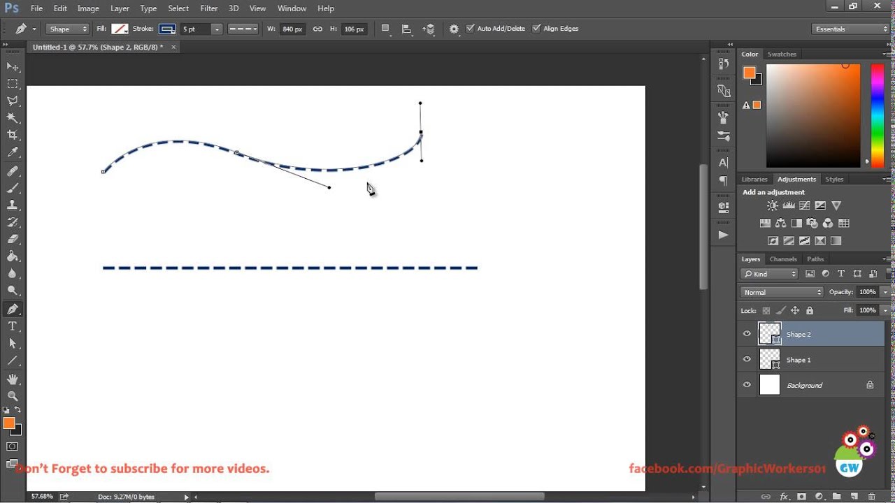 Photoshop Quick Tip How To Make Dotted Lines And Arrows Youtube