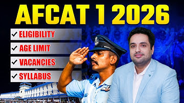 AFCAT 1 2026 Notification | AFCAT Eligibility | AFCAT Exam 2026 | AFCAT Course | Best AFCAT Coaching