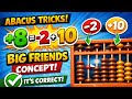 Abacus level 1 Big friends formula of+8 easy explanation in hindi ✨😊#maths #viral #abacus #education