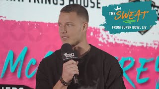 Does Christian McCaffrey check his fantasy score? | The Sweat from Super Bowl LIV