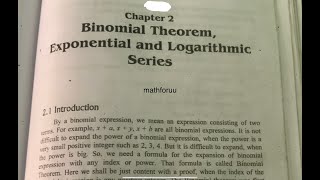 Class 12 Maths Binomial Theorem part 1
