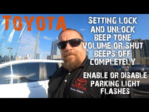 Toyota locking. Adjust or eliminate beep tone and light flashes